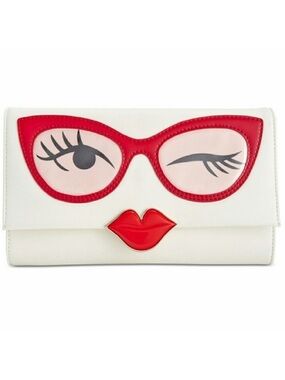 Kate Spade Rose Colored Glasses Frames Clutch Bag